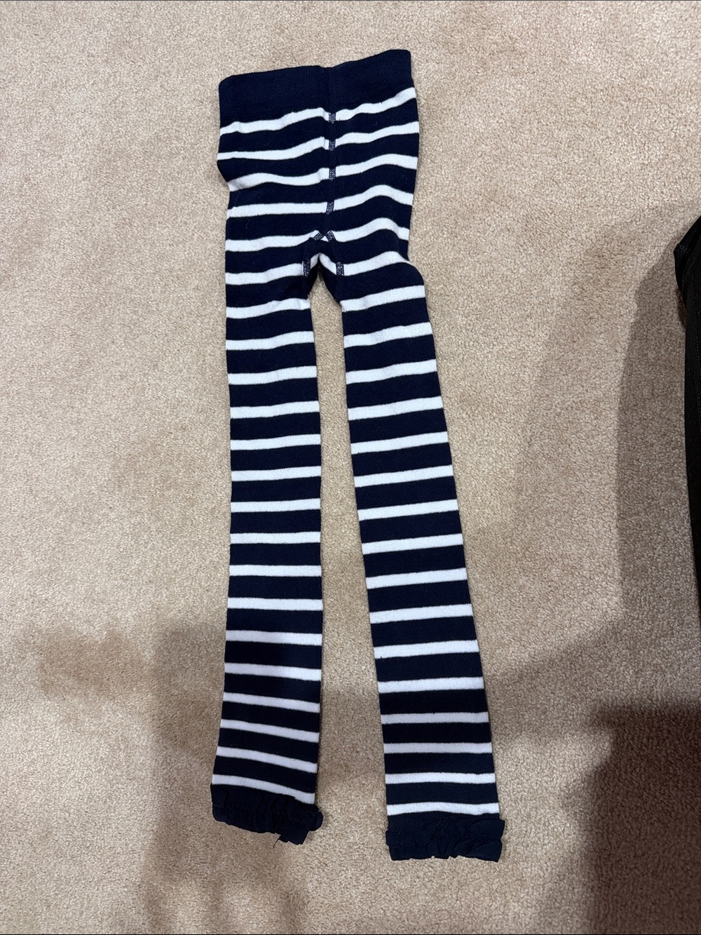 Ruffle Butts Navy and White Striped Kids Tights
